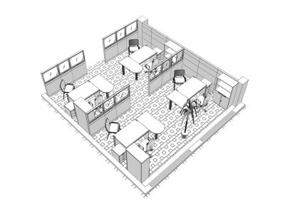 Офисная мебель с перегородками