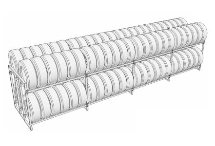 Металлический стеллаж для покрышек