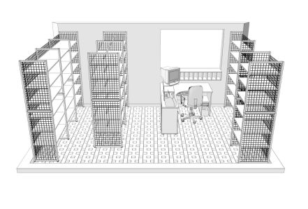 Стеллажи металлические для регистратуры