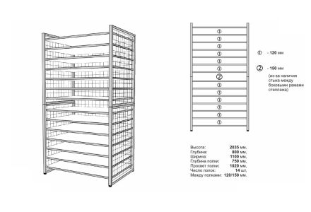 Стеллаж металлический 
