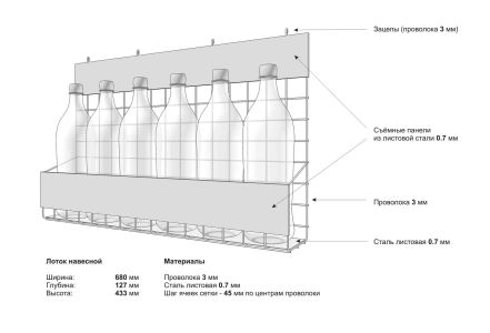 Лоток навесной для бутылок
