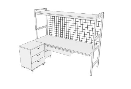 Специальный стол на метелокаркасе с сеткой